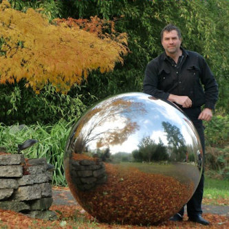 James with sphere for future sculpture